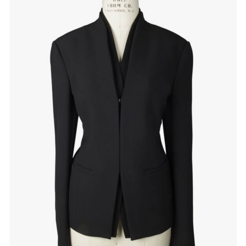 🔥 J Brand Hale Scuba Sleeve Blazer Black NWOT XS - Chic Minimalist Style!